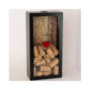 Castell Deco - Colector de Corcho de Vino, Tapones de Botella, Caja de Recogida de tapas y corchos. Fabricado en Madera real y vidrio. (Corto)